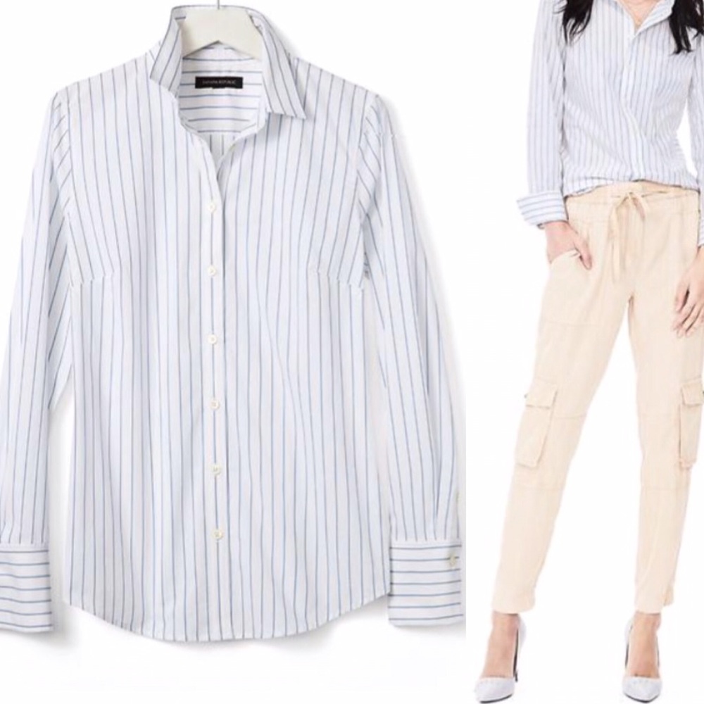 Riley-fit multi-stripe shirt