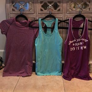 3 lululemon workout tops