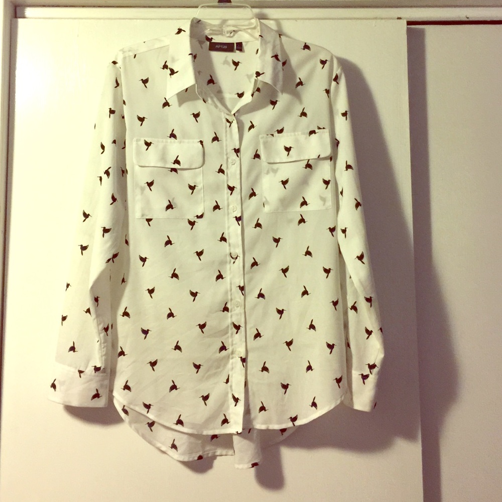 Hummingbird button up blouse