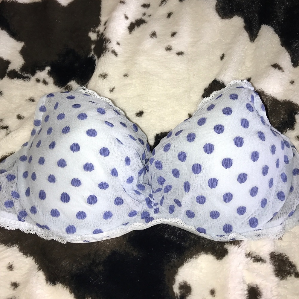 RARE! Super Cute!! VS mesh polka dot bra size 36DD