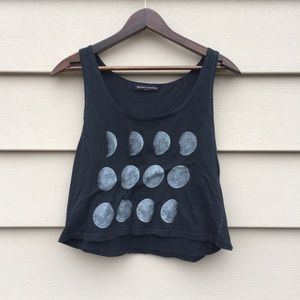 Brandy Melville Moon Phases Crop Top