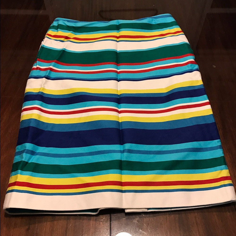 Stripe nautical pencil skirt