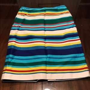 Stripe nautical pencil skirt