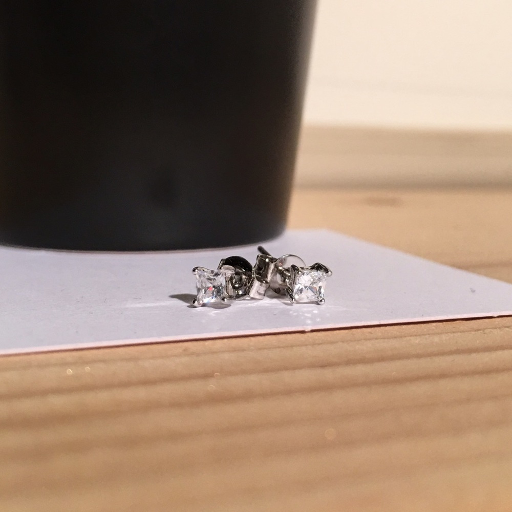 Diamond Cut Cubic Zircon Earrings
