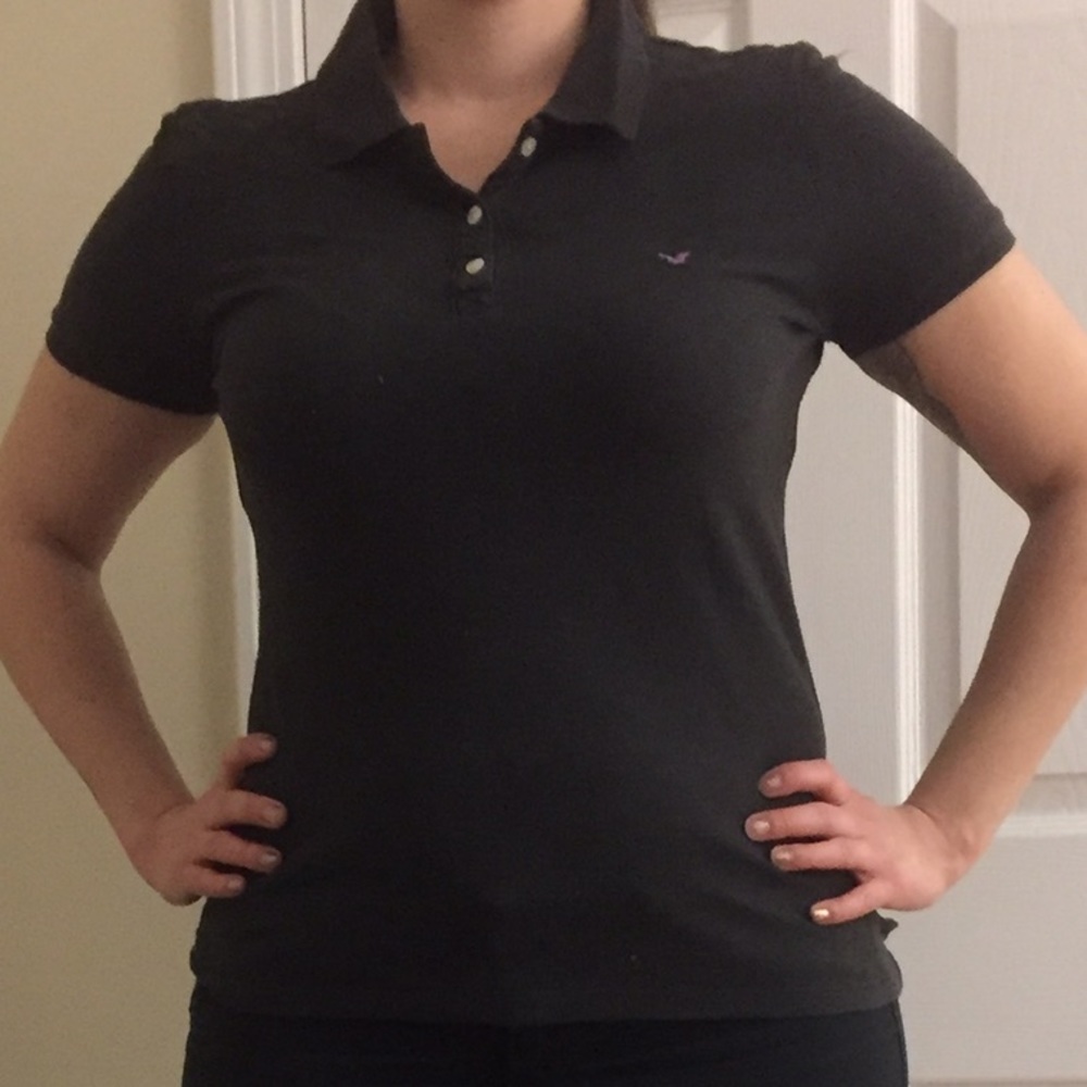 Soft black Aeropostale polo