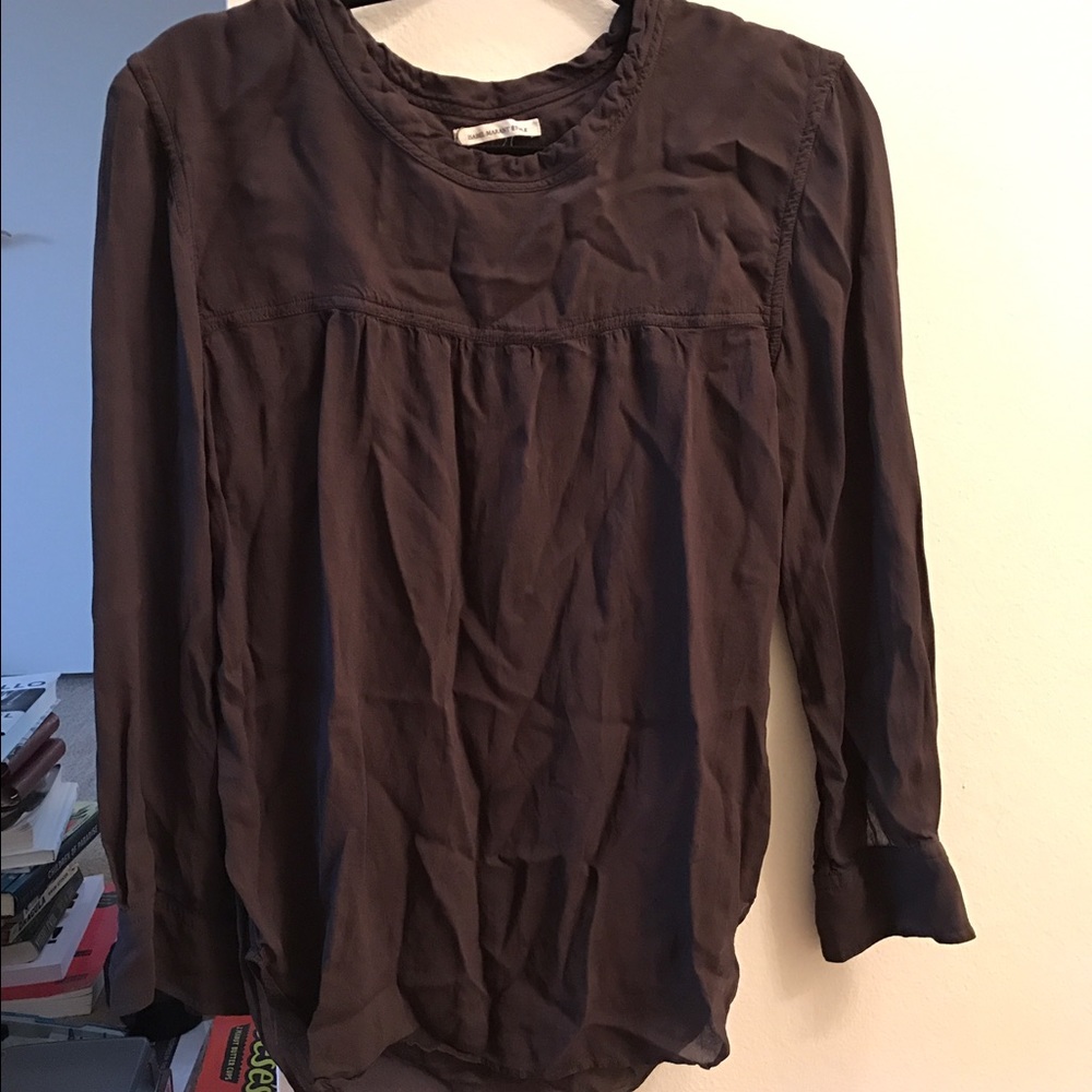 Etoile Isabel Marant Dark Grey Peasant Top