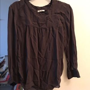 Etoile Isabel Marant Dark Grey Peasant Top