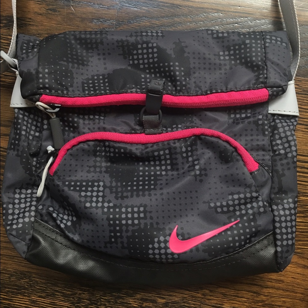 Nike Crossbody Nylon Bag - Black/Gray/Pink