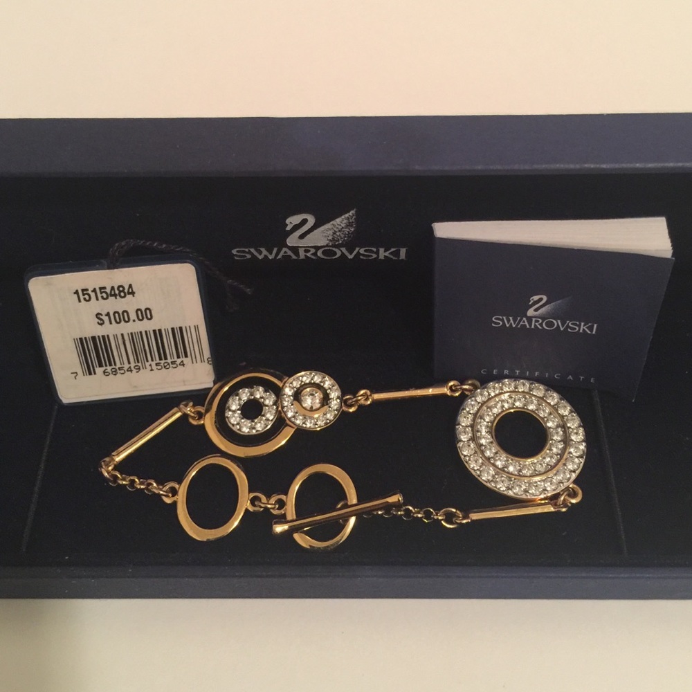 💎SWAROVSKI & 18K Gold Bracelet - Picture 1 of 3