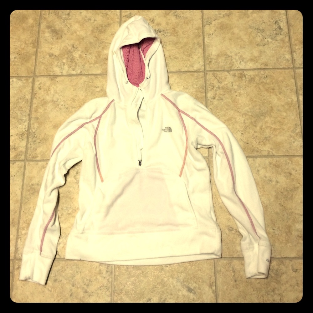 North Face half zip fleece hoodie