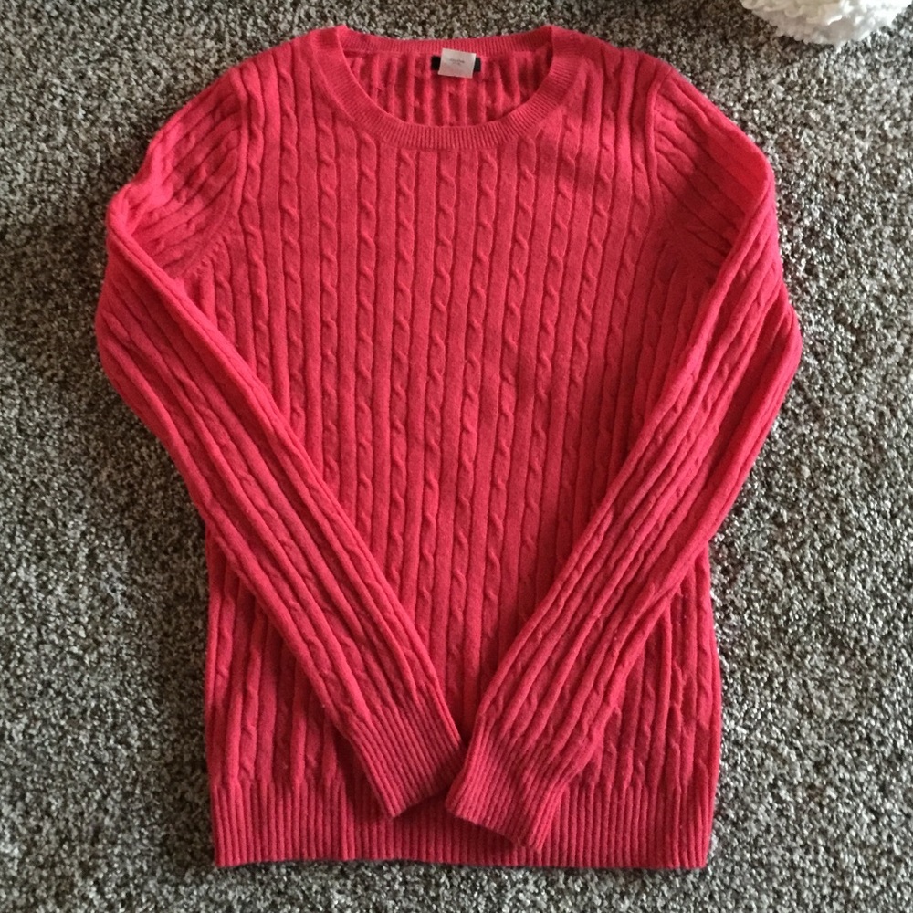 J. Crew Cambridge cable crew neck sweater