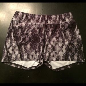 Reebok snakeskin black shorts size M