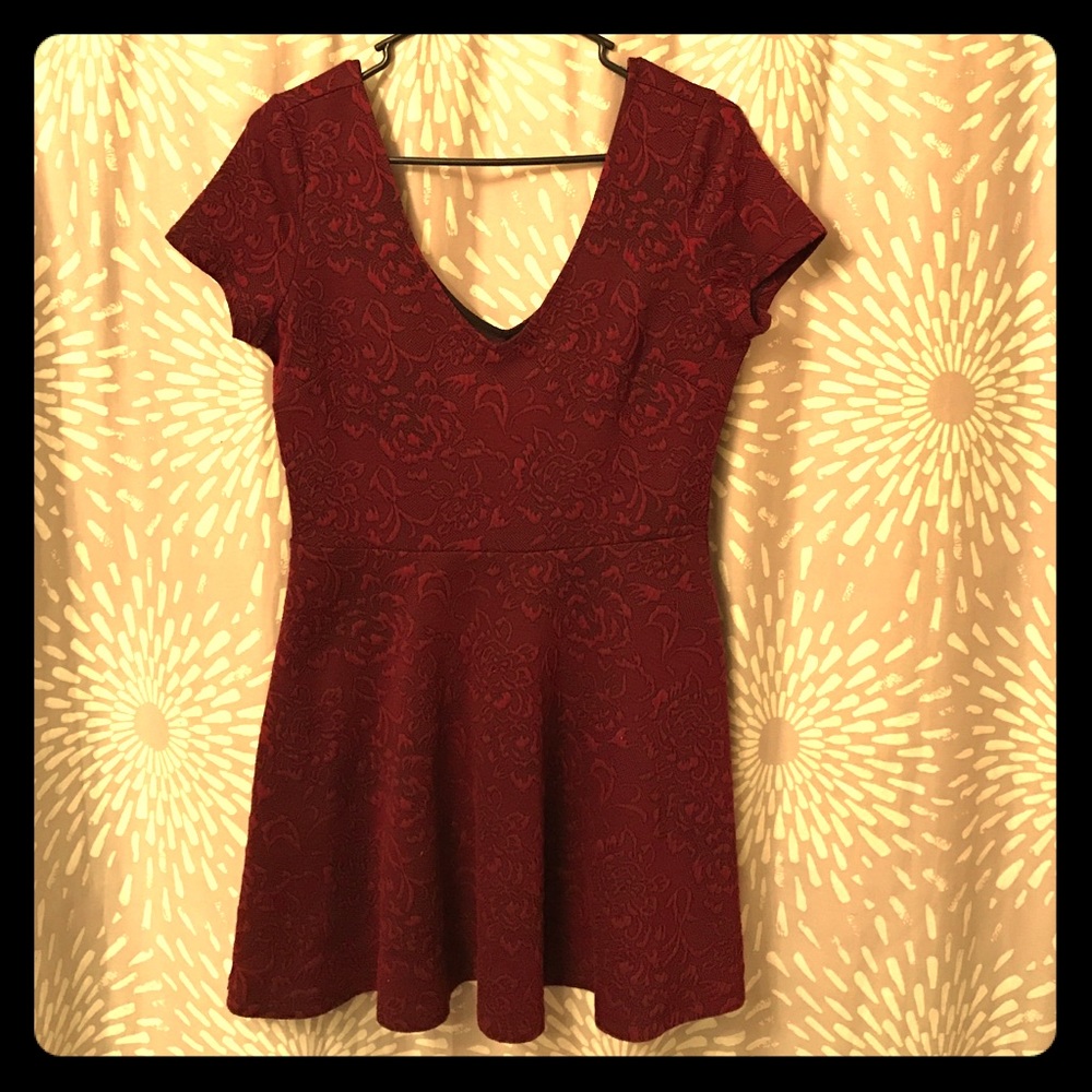 Maroon party dress