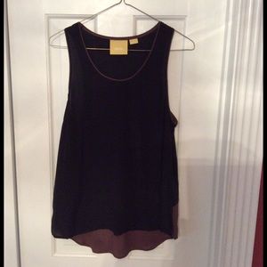 Anthropologie Maeve Silk Racer Tank