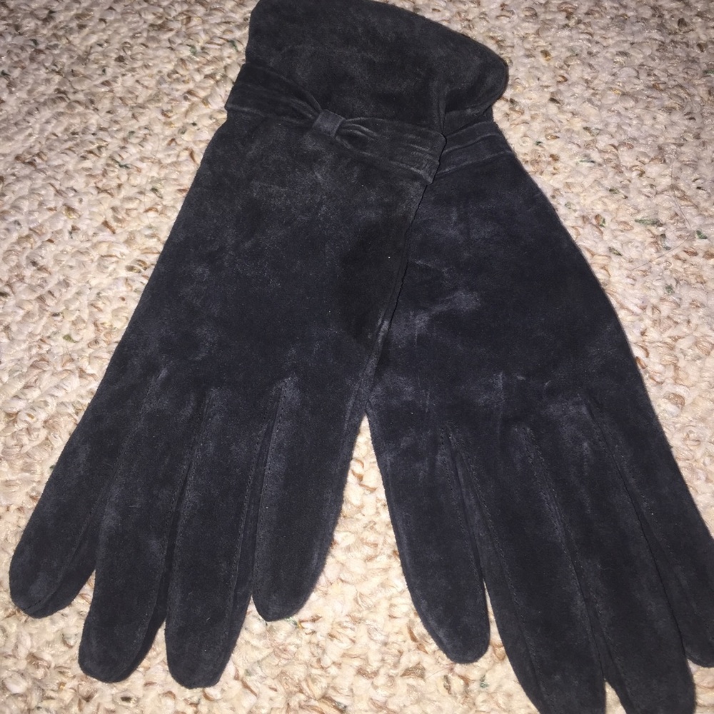 100% pig-suede leather black