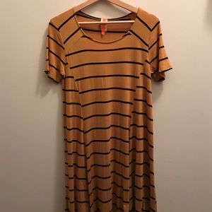 Black and Gold Striped Dress