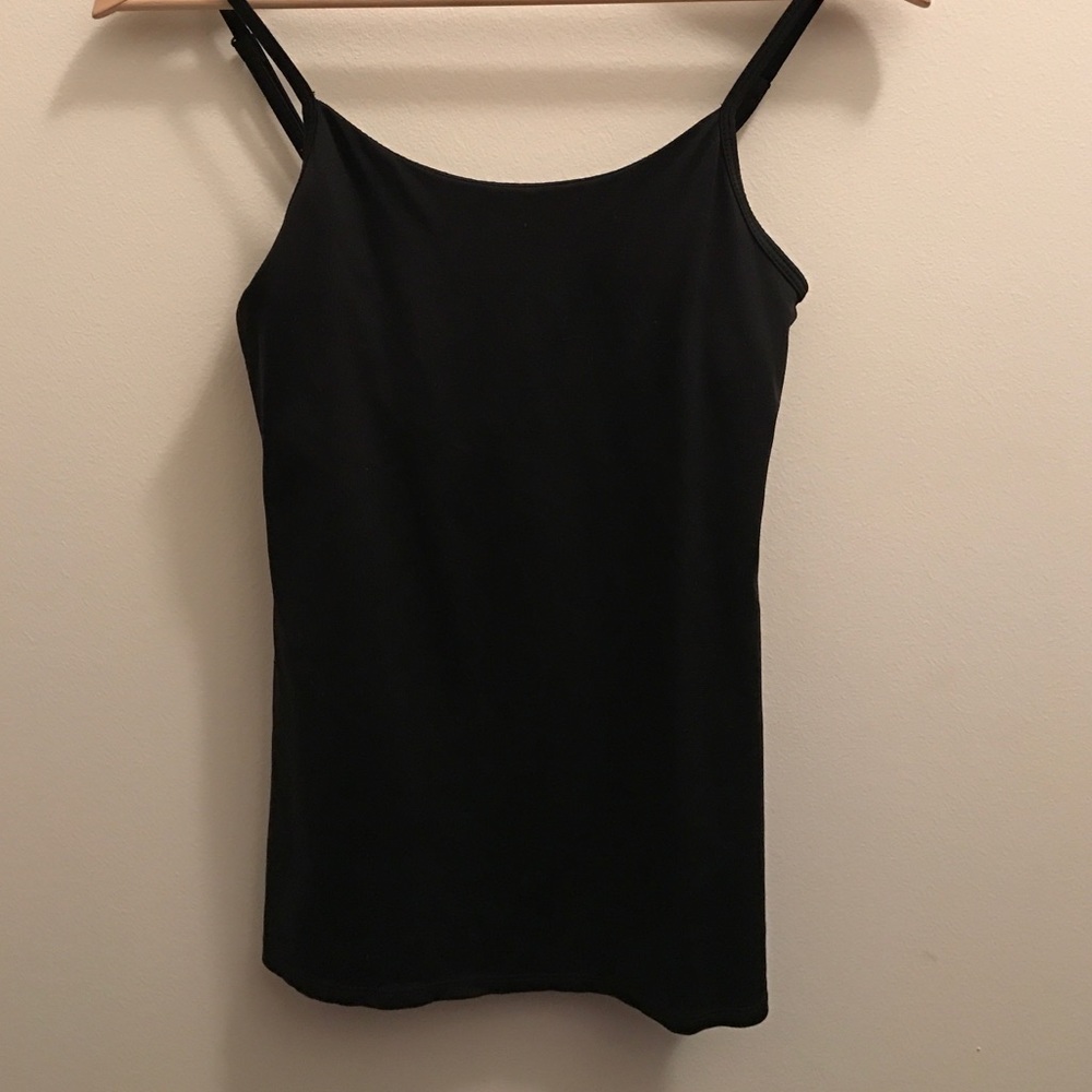 Plain black tank top