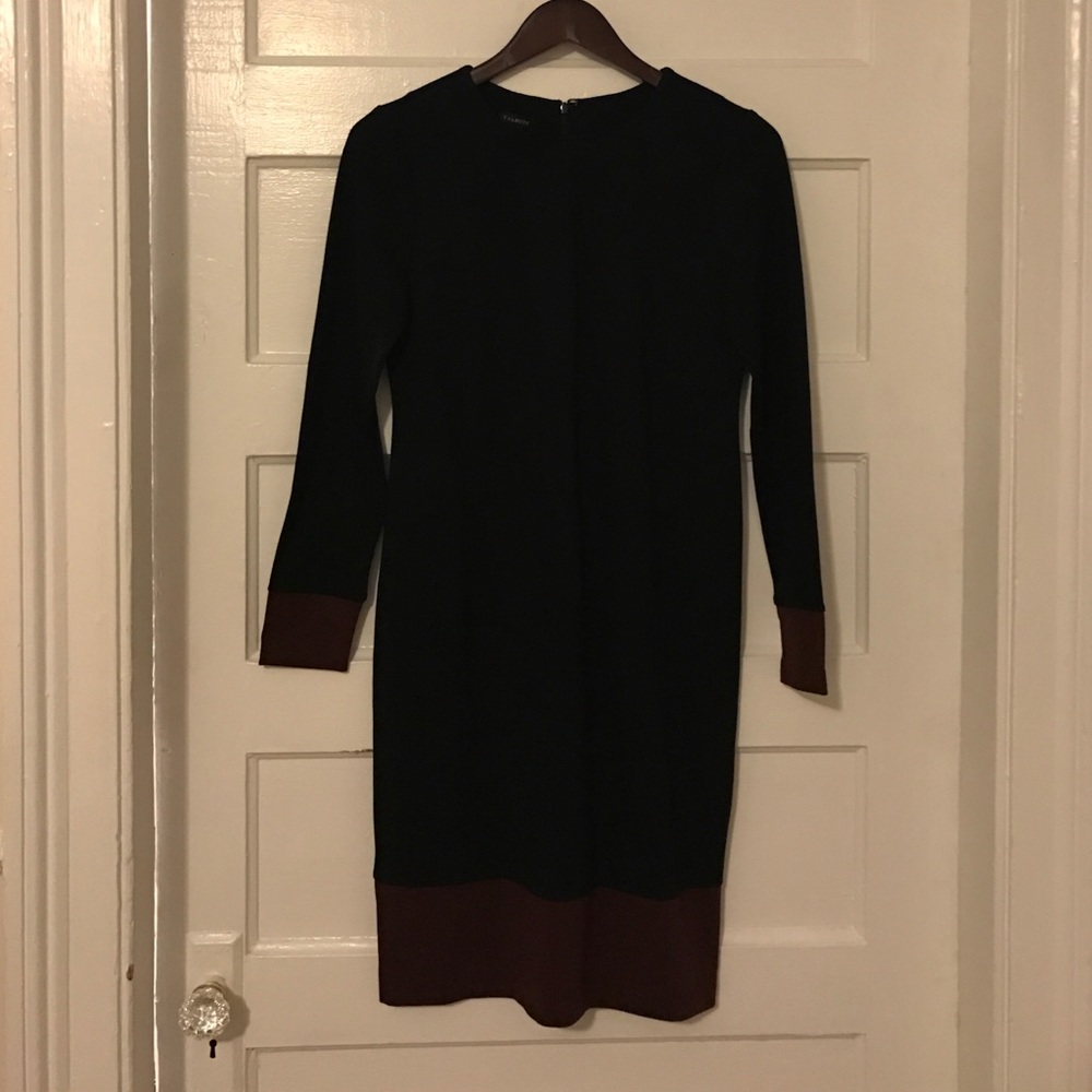 Black and burgundy dress