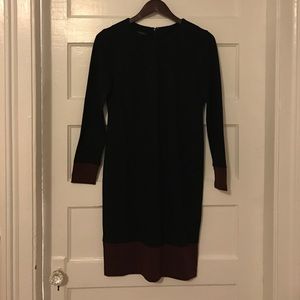 Black and burgundy dress