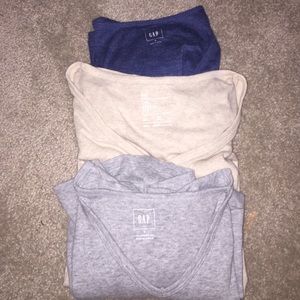 Plain T-shirt bundle tan navy blue and gray