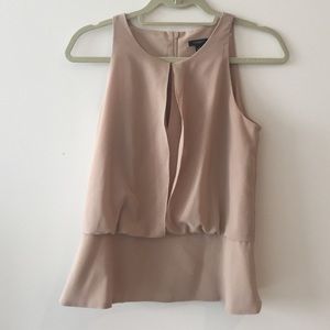 Nude sleeveless top
