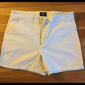 American Eagle White High Rise Stretch Shorts