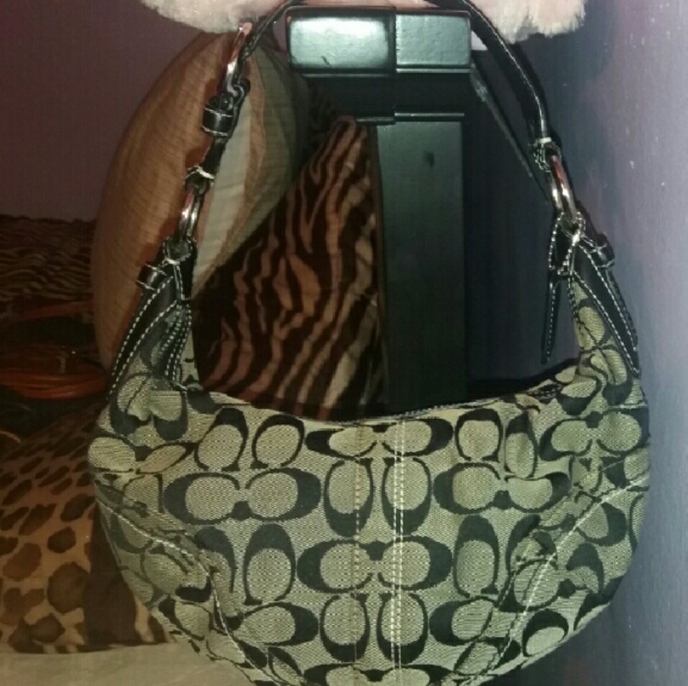 Coach This bags has light yellow stains which will washed out