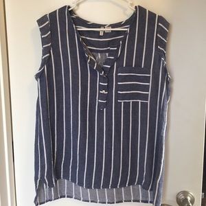 Denim style cotton top