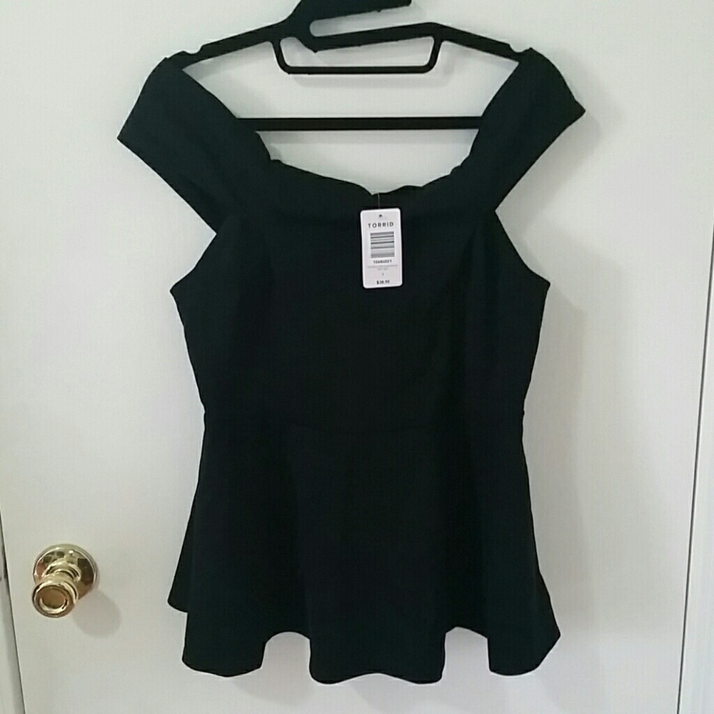 Off shoulder peplum top
