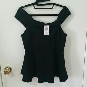 Off shoulder peplum top