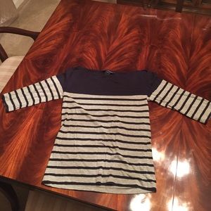French Connection striped boat neck top