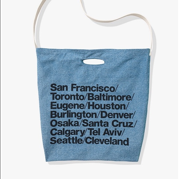 American Apparel Bags American Apparel Cities Denim Tote Bag New