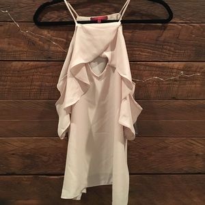 BKE Red chiffon blouse