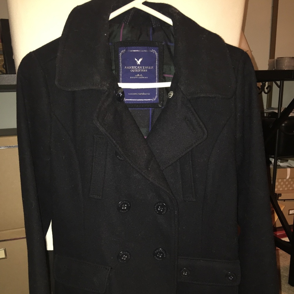 American Eagle navy peacoat