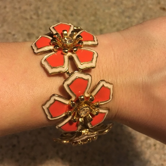 J.Crew coral flower bracelet - Picture 2 of 4