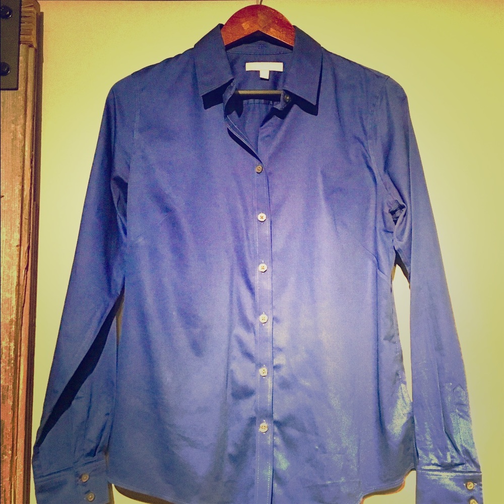 Banana Republic Sateen Fitted Non-Iron Dress Shirt