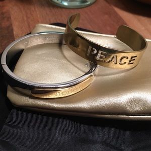 Rustic cuff 2-bracelet set