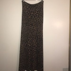 Leopard Print Maxi Skirt
