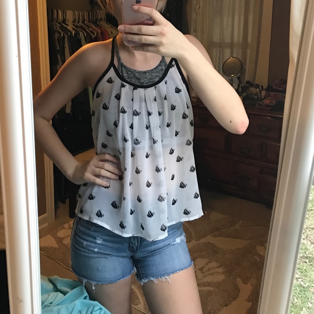 Razor back tank top