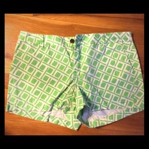 Merona Green & White Pattern Shorts