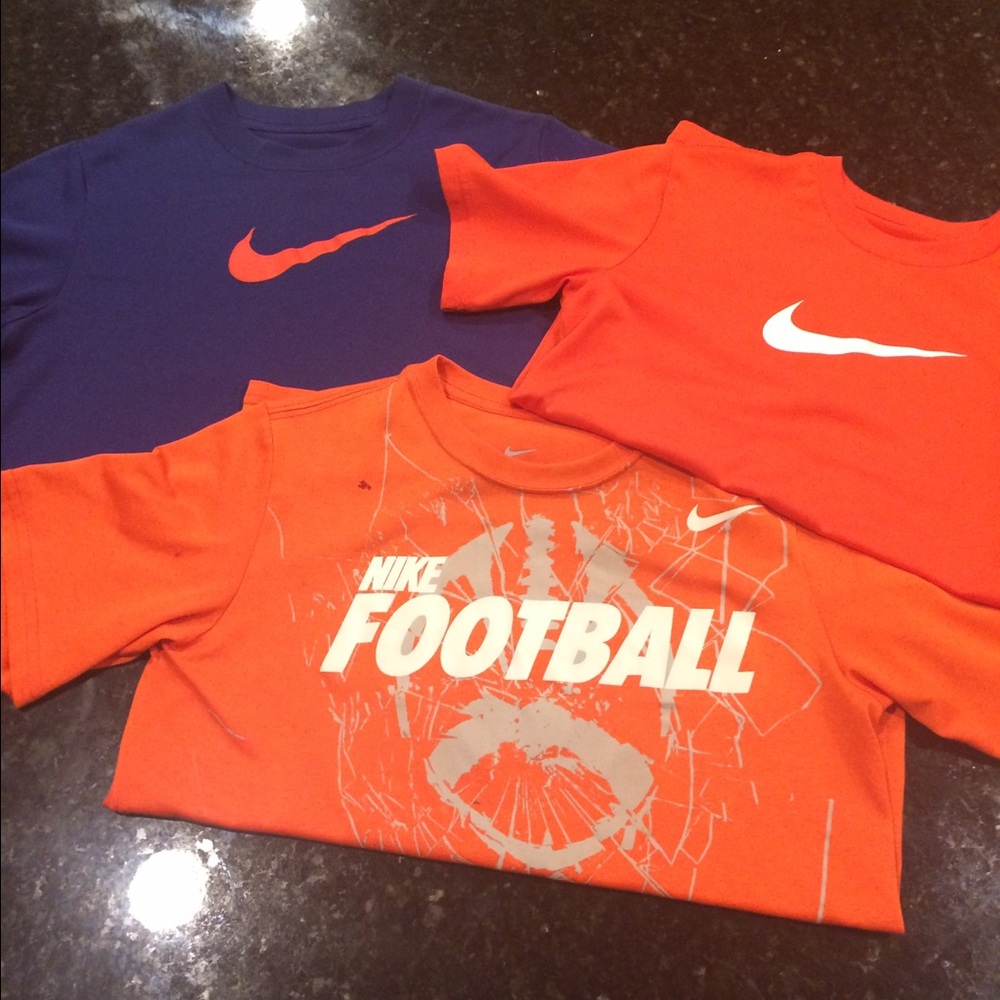 3 Nike Youth Medium dri-fit shirts