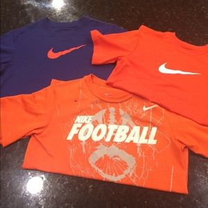 3 Nike Youth Medium dri-fit shirts
