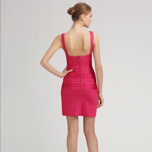 BCBGMaxazria Pink Shutterpleated Begonia Dress - Picture 2 of 6
