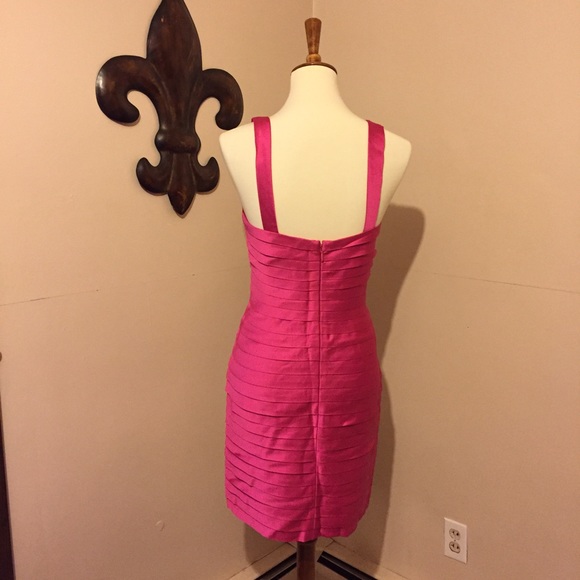 BCBGMaxazria Pink Shutterpleated Begonia Dress - Picture 4 of 6