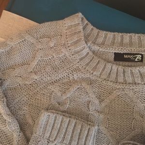 NWT Grey cable sweater