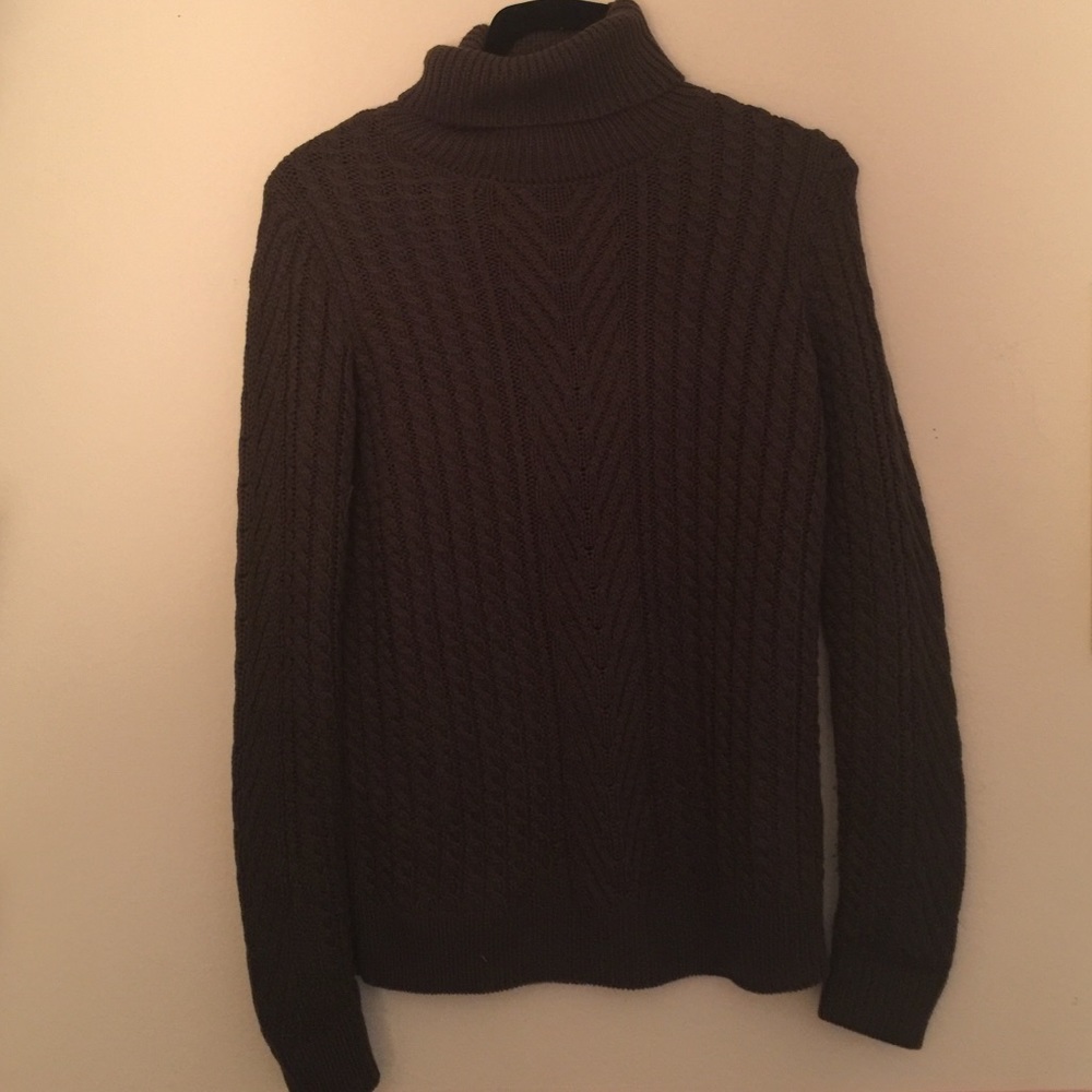 Olive Green Turtleneck Sweater