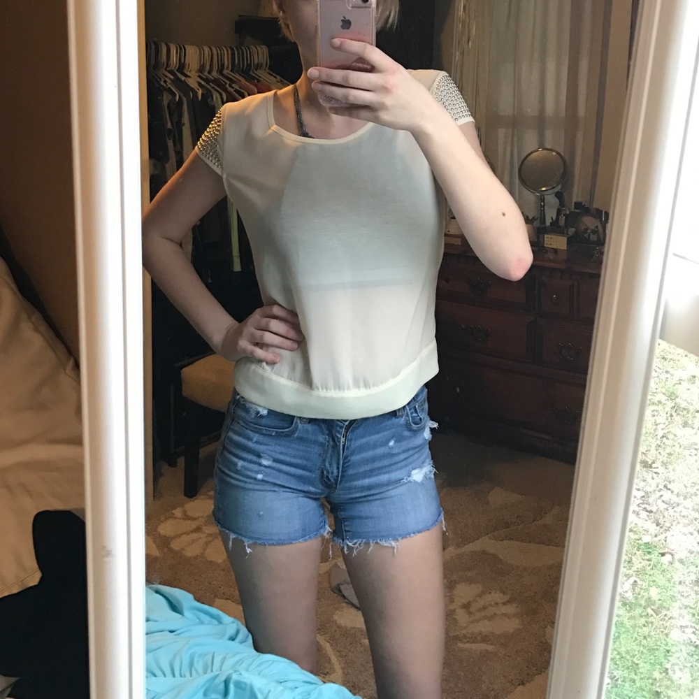 Cap sleeve blouse