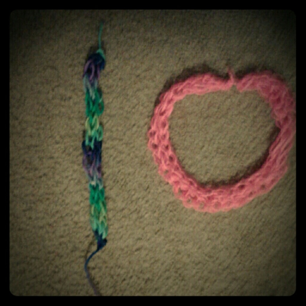 Yarn bracelets and necklaces