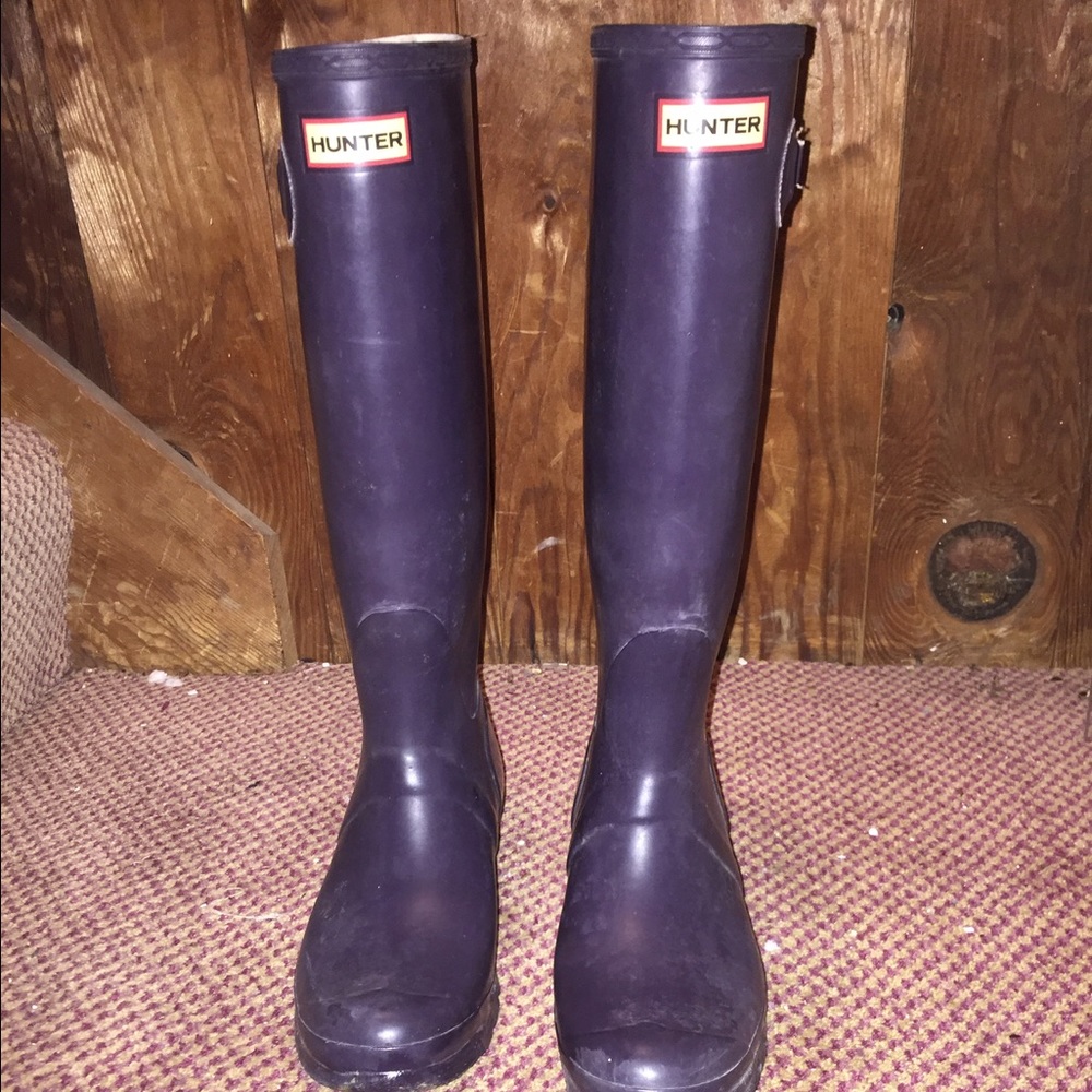 Purple Hunter Rain Boots Women's Size 8
