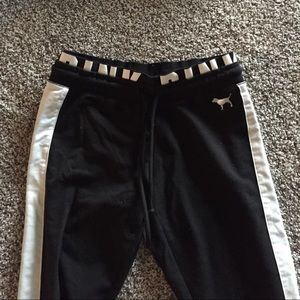 VS Pink black collegiate sweatpants